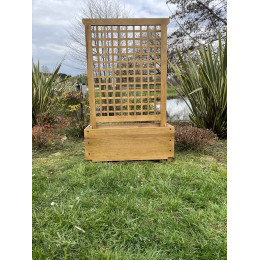 jardinière treillis en bois