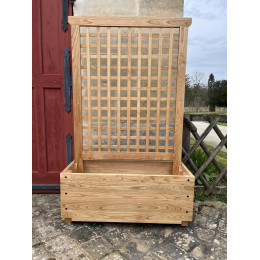jardinière treillis en bois