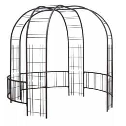 Gloriette de jardin en acier fer vieilli