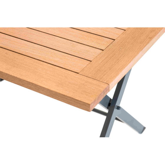 Table de jardin pliable en bois teck