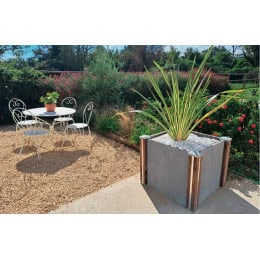 Jardinière carré en grès cérame