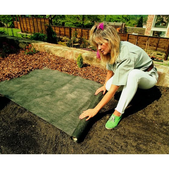Toile Paillage Bache Anti Mauvaise Herbe 3m X 5m - Géotextile Perméable 90g/m² Résistante UV - Aotusoa