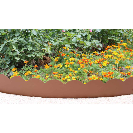 bordure de jardin pliable en acier galvanisé