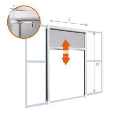 Moustiquaire enroulable pour fenêtre 160 x 170 cm