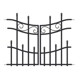 Portillon de jardin noir
