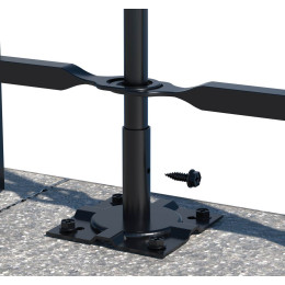 Pied de fixation en acier pour clôture de jardin