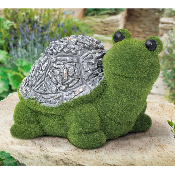 Figurine tortue en gazon synthétique