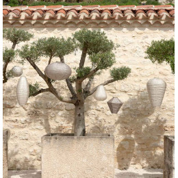 lanterne solaire extérieur à suspendre forme de bulbe