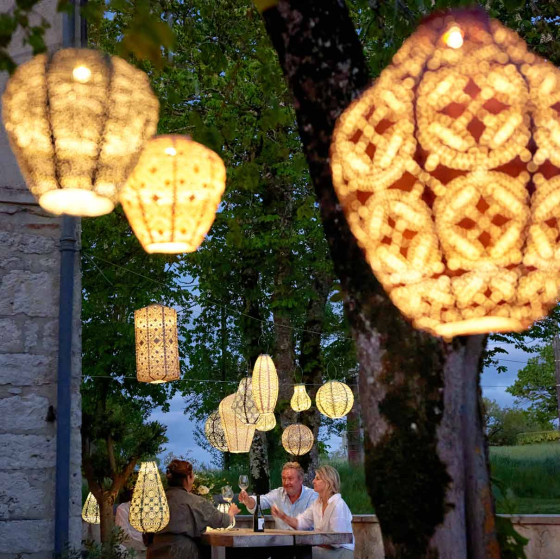 Lanternes solaires décoration jardin