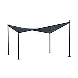 tonnelle de jardin en acier toile tendue ciel etoile