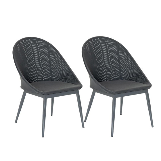 Fauteuil de jardin en aluminium et textilene (les 2)