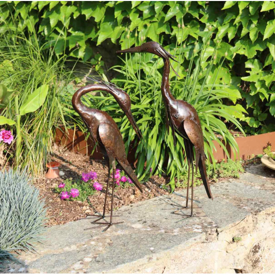 heron decoratif petit modele tete recourbee