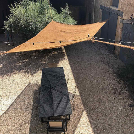 voile d'ombrage fibre de coco 3 x 3 m