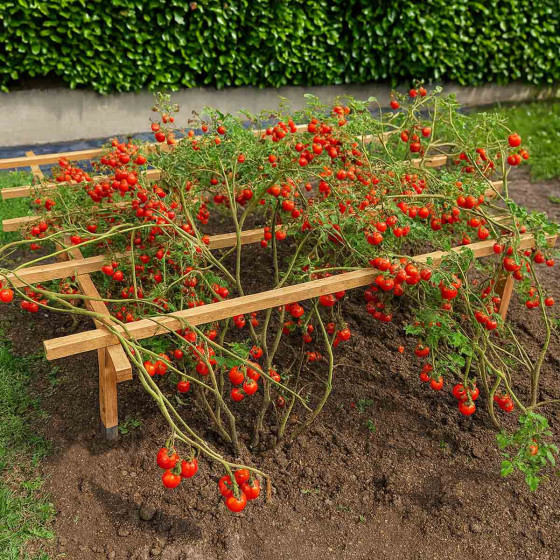 Tuteur tomates cerises en bois français