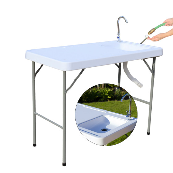 evier exterieur sur pied nettoyer fruits et légumes