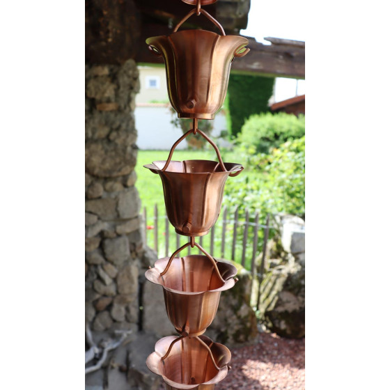 gouttiere japonaise chaine de pluie