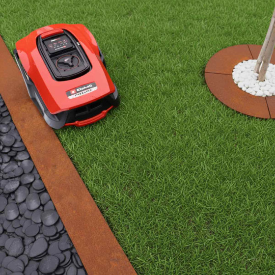 Bordure pelouse pour robot tondeuse acier corten