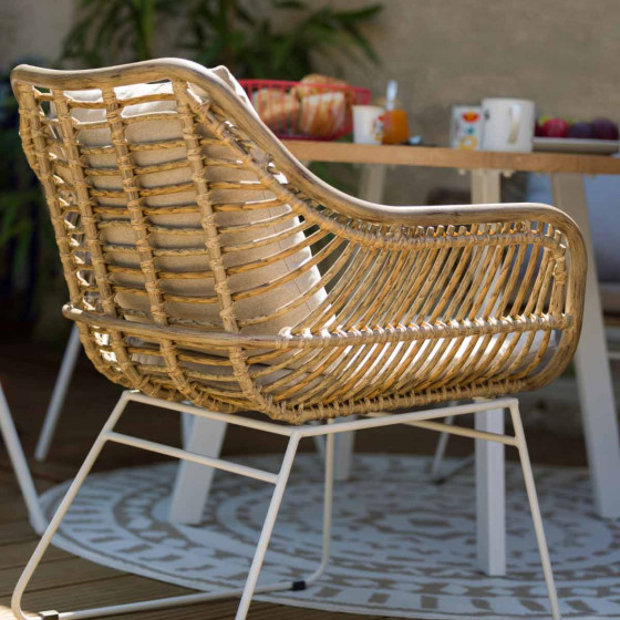 fauteuil de jardin en resine tressee