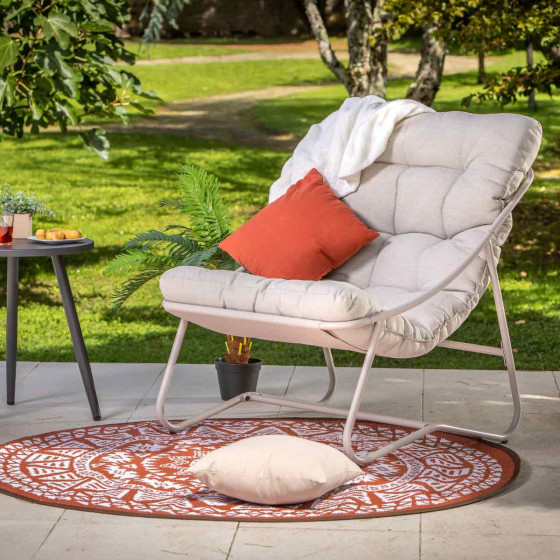 fauteuil de jardin rembourre pour relaxer sur terrasse BAHAMAS