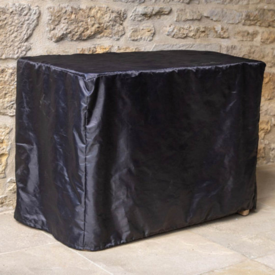 housse de protection table de jardin remisee en console
