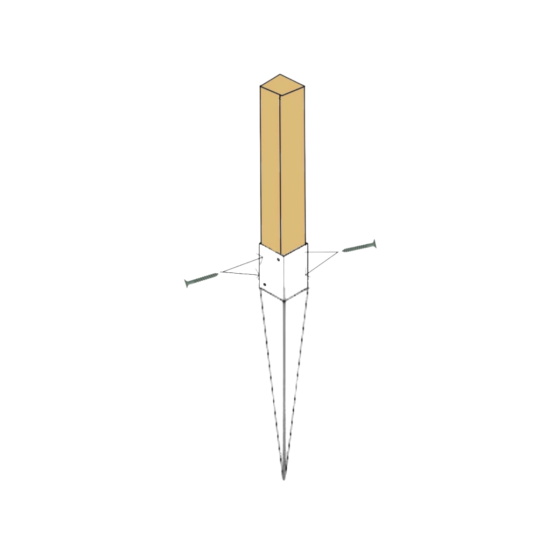 support de poteau a enfoncer pour stabiliser pergola