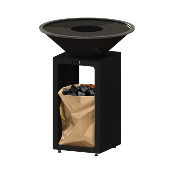 barbecue plancha braséro en acier noir 68 cm