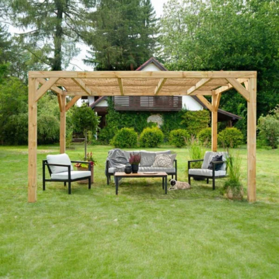 pergola en bois moderne autoportee