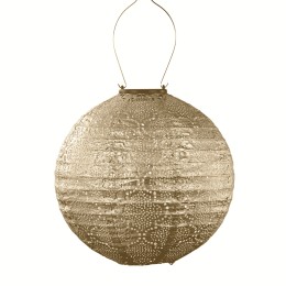 Lanterne solaire à suspendre forme ronde dore