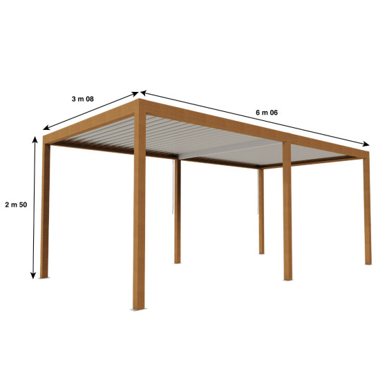 pergola bioclimatique autoportée