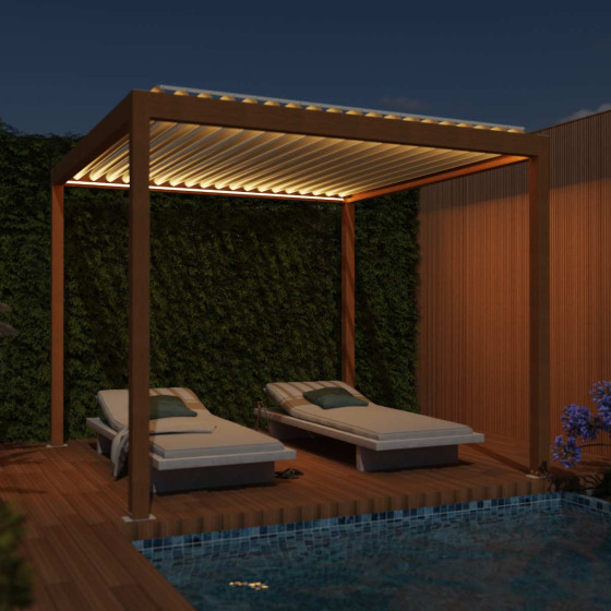 pergola bioclimatique lame orientable motorisee