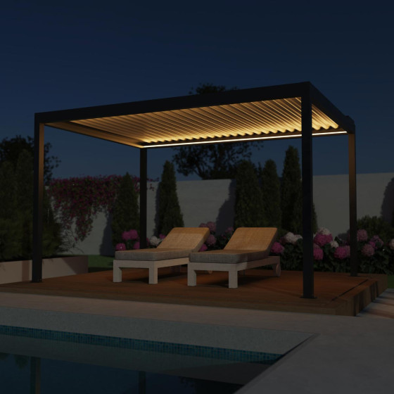 pergola bioclimatique autoportee motorisee