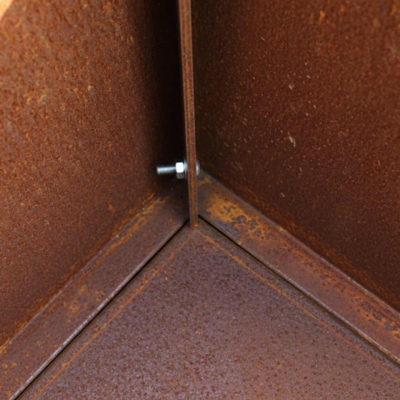 bac acier corten avec fond Made in france