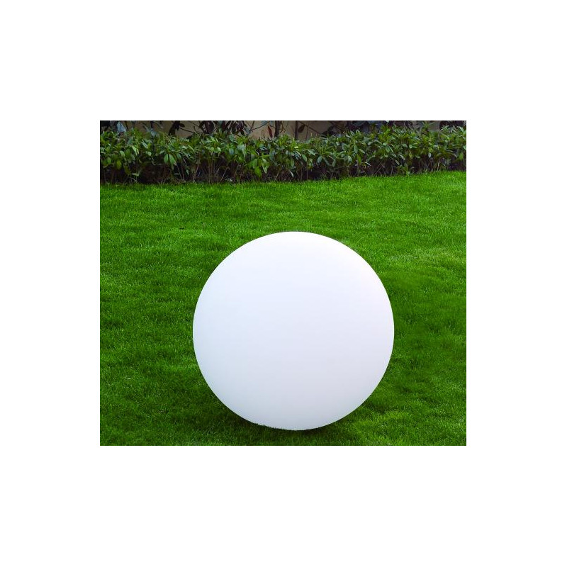 Boule Lumineuse Blanche Etanche sur Secteur 40 cm - Lumi-Jardin