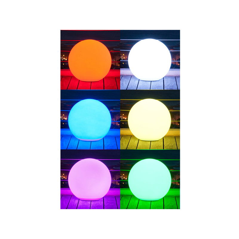 Sphère Solaire et secteur 30 LED multicolore