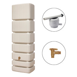 recuperateur d eau de pluie 350 litres beige fabrication francaise