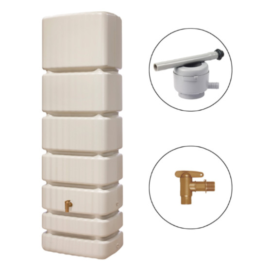 recuperateur d eau de pluie 350 litres beige fabrication francaise