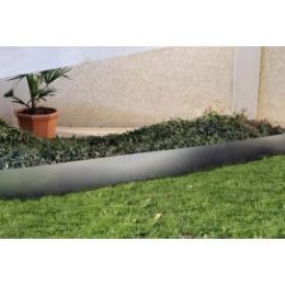 Bordure de jardin en acier galvanisé brut H 25 cm