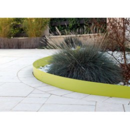 Bordure de jardin en acier vert anis H 15 cm