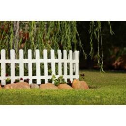 Bordure de jardin en plastique blanc H 40 cm