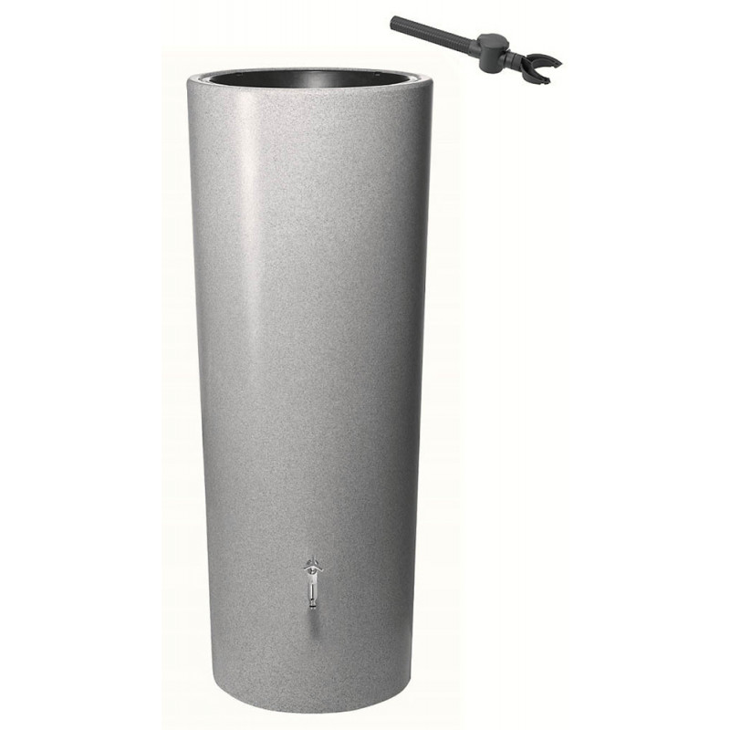 Collecteur récupérateur d'eau de pluie gris - Fitt - Gris - PVC