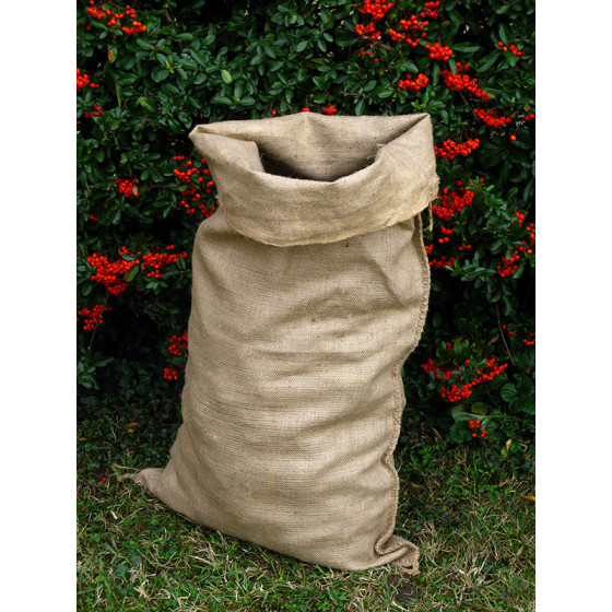 Sac toile de jute naturelle debout