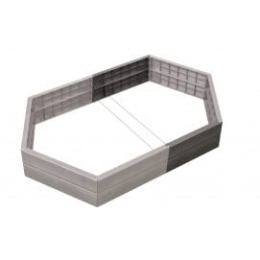 Extension carré potager hexagonal en plastique H 25 cm