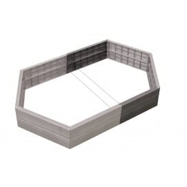 Extension carré potager hexagonal en plastique H 25 cm