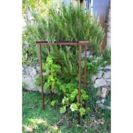 Petite pergola de jardin en acier fer vieilli