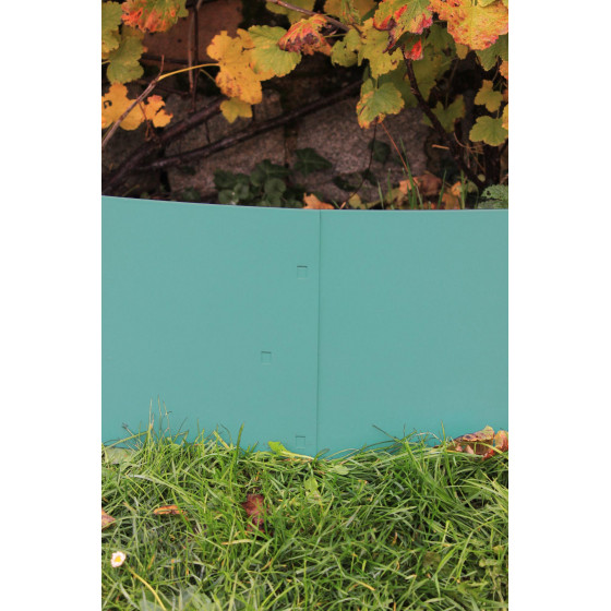 Bordure de jardin en acier vert d'eau H 25 cm