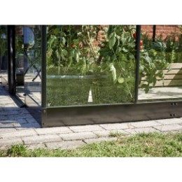 Embase en acier pour serre de jardin verre aluminium 6,4m²