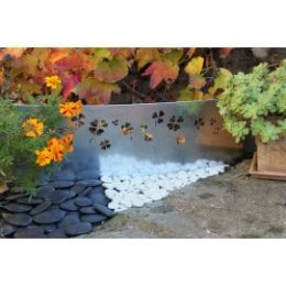 Bordure de jardin en acier galvanisé brut