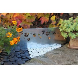 Bordure de jardin en acier galvanisé brut