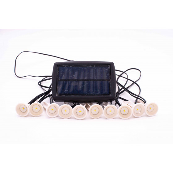 Guirlande solaire à planter 10 LED blanche 5,5 m