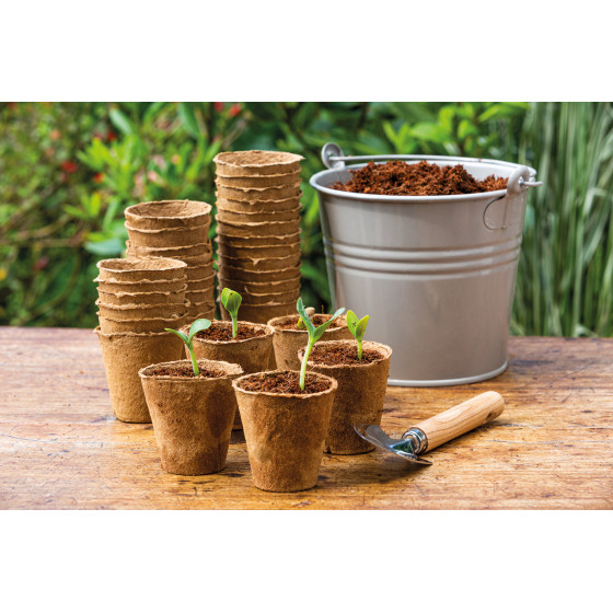 Lot 10 pots biodégradables pour semis